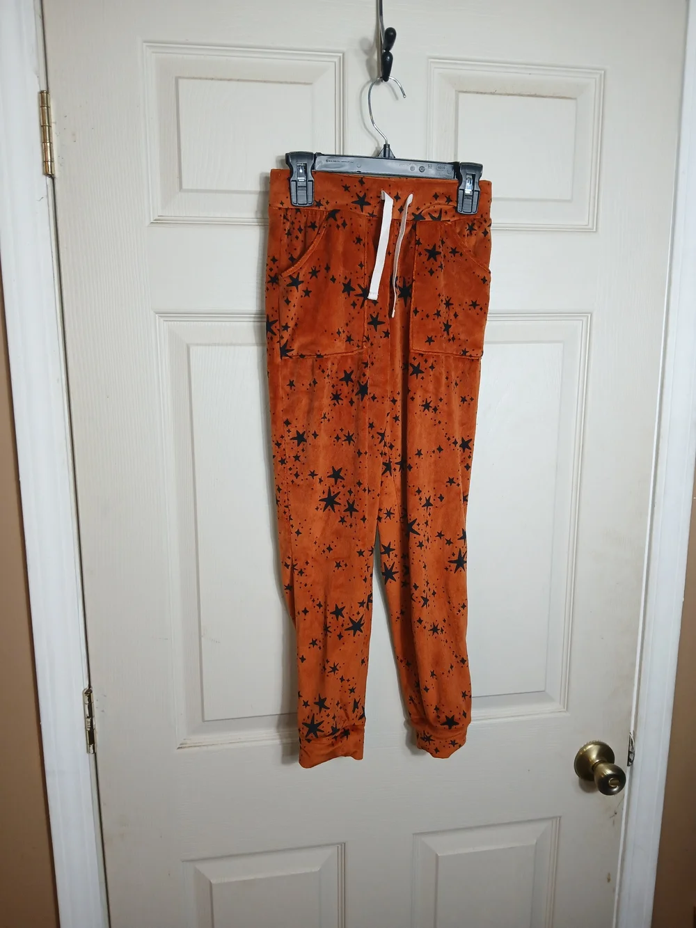 Cat & Jack Rust Orange Velour Star Print Pullover